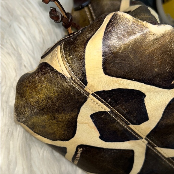 Dooney & Bourke Brown and Tan Giraffe Print Hobo Bag  With Matching Wallet - Picture 11 of 16